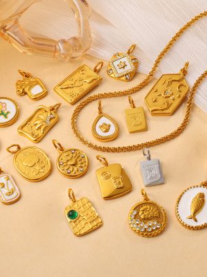 Love Xingyue Multi-Element Jeweled Pendant Stainless Steel Light Luxury DIY Bracelet Necklace Accessories