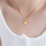 color: P1586-Gold Necklace -40+8cm