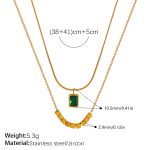color: XL21G Gold Double Layer Necklace