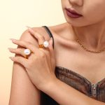 Big Shell Pearls Ring Graceful Personality Stainless Steel 18K Gold Plating Non-Fading Bracelet Female Jane