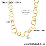 color: TXP361-Gold Necklace 52+5cm