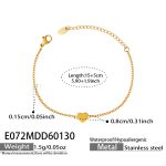 color: E072-Gold Bracelet 14+5cm