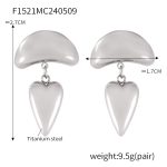 color: F1521-Steel Color Earrings