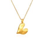 color: Heart Pendant Necklace Gold