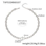 color: TXP532-Steel Color Necklace 41+5cm