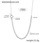 color: M005-Steel Color OT Clasp Sweater Chain