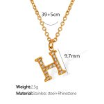 color: XL175 Gold H Necklace