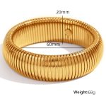color: 20mm Width (Ring Size 60mm)SZ06 Gold
