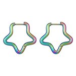 color: Round Wire Five-pointed Star Ear Cuff Colorful 1 PC