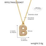 color: RP017-B Letter Gold Necklace 40+5cm
