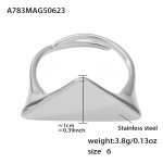 color: A783-Steel Color Ring / size: US 7