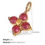 color: PJ392PKG Pink Zircon Gold Pendant