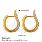 color: EH1218WEG White Rhinestone Earrings