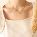 color: P591-Gold Necklace -40+5cm