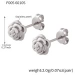 color: F005-Steel Color Earrings