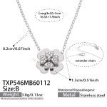 color: TXP546-B Style Steel Color Necklace 42+5cm