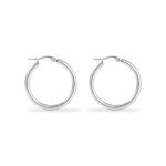 color: 3.0 Round Earrings Steel Color MS-174