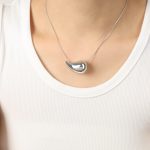color: P1687-Steel Color Necklace -40+5cm