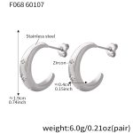 color: F068-Steel Color Earrings