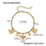 color: TXE387-Gold diy Bracelet 15+5cm
