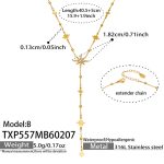 color: TXP557-B Gold Necklace 40+5cm