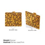 color: EH1397RBG Print Flower Earrings