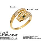 color: A759-Gold Spirit Snake Ring -Size 7