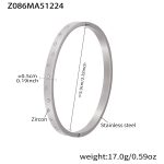 color: Z086-Steel Color Zircon Bangle