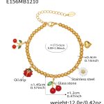 color: E156-Gold Bracelet 17.5+5cm