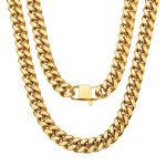 color: 6mm Thick Square Buckle Gold / size: Length 17cm Stainless Steel