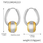 color: TXF211-Steel Color Earrings