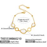 color: TXE553-Champagne Glass Stone Bracelet 18.5+5cm