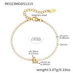 color: RE023-L Letter Gold Bracelet 16+5cm