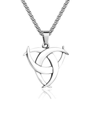 Movie Surrounding Triangle Necklace Stainless Steel Ornament Pendant Viking Myth Twist