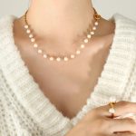 color: P649-Gold Necklace 40cm