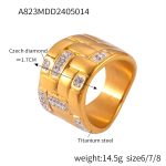 color: A823-Gold Ring / size: US 6