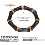 color: Z270-Gold Black Resin Bangle
