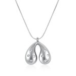color: Drop Necklace Steel Color -3
