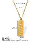 color: XL306 White Rhinestone Numbers 7 Gold Necklace