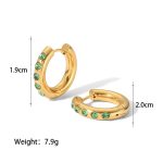 color: 4-16 Green Rhinestone Gold MS-179