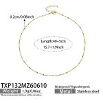 color: TXP132-Gold Necklace 40+5cm