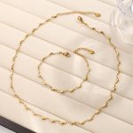 Small Bananas Shape Advanced Necklace Stainless Steel 18K Gold Plating Personality Trendy Bracelet