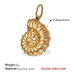 color: PJ458G Double-sided Solid Gold Pendant