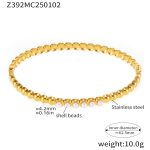 color: Z392-Gold Pearl Bangle