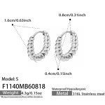 color: F1140-Steel Color Earrings -S-MB