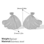 color: EH169S Silver Left/Right Earrings