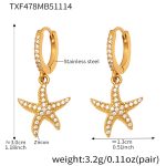 color: TXF478-Gold Earrings -1 Pair