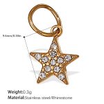 color: PJ532WEG White Rhinestone Gold Pendant