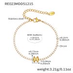 color: RE023-H Letter Gold Bracelet 16+5cm