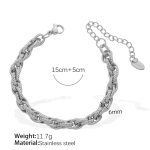 color: SL130S Silver Bracelet